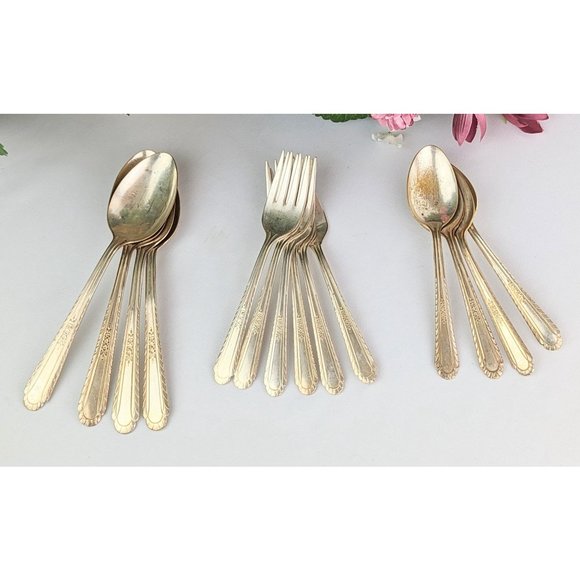 Antique Silver Plated Forks & Spoons Silverware | 1930s Holmes Tuttle Wentworth - Picture 10 of 10
